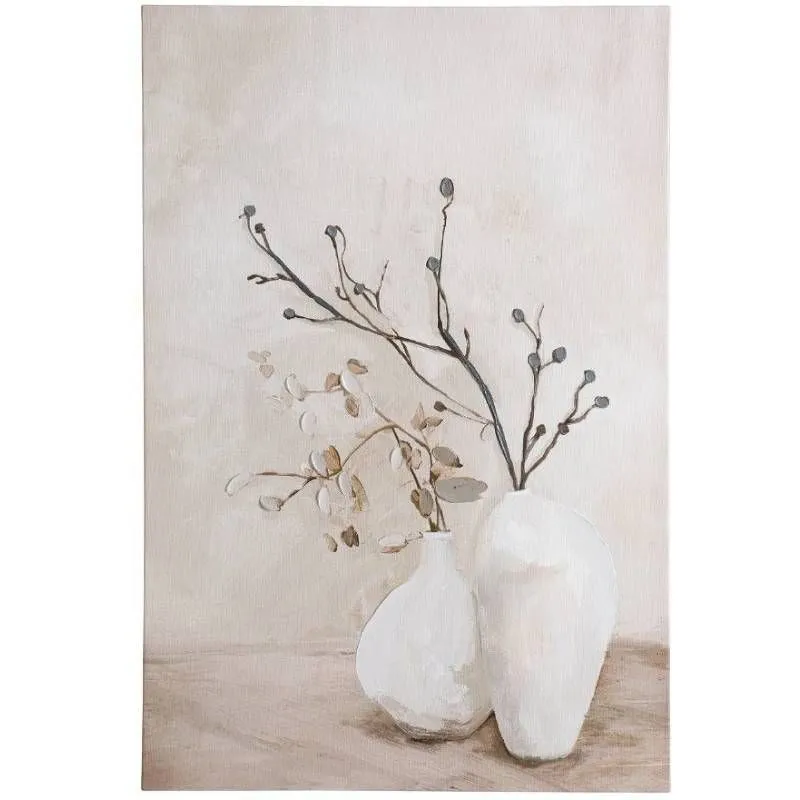 Seinapilt Two Vases 40x60 beež