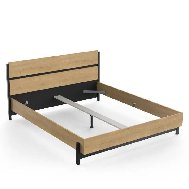 Voodi Craft 160x200 hamilton tamm/must
