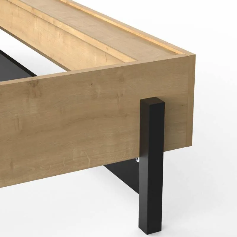Voodi Craft 160x200 hamilton tamm/must