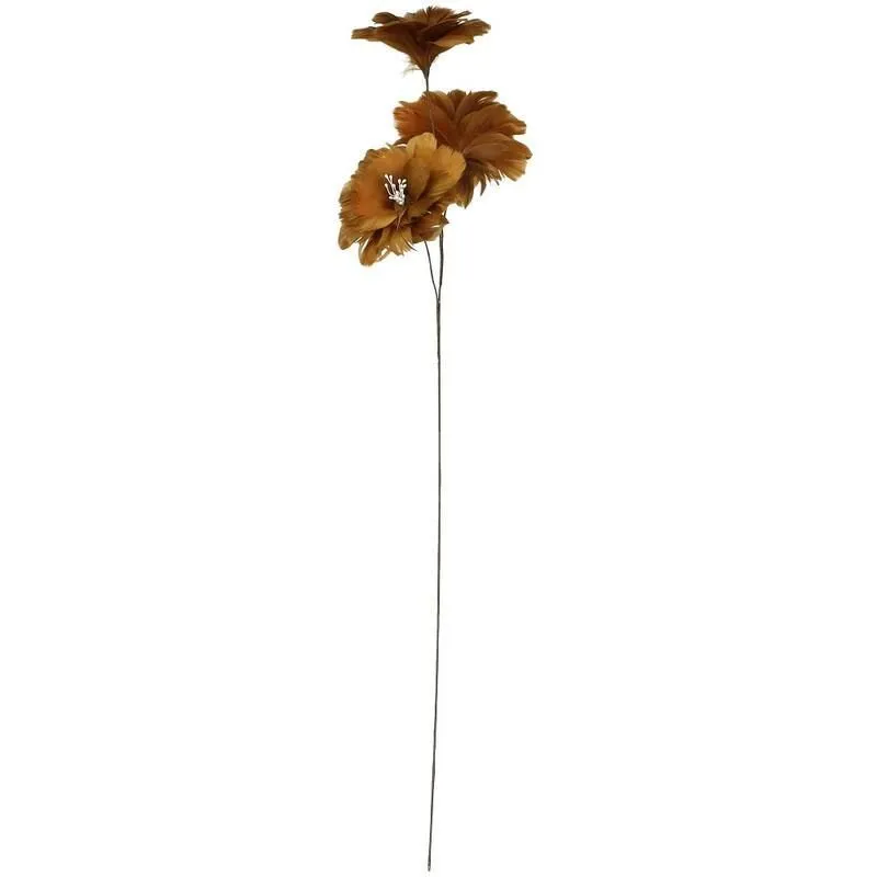 Kunstlill Feather Ochre H75 pruun