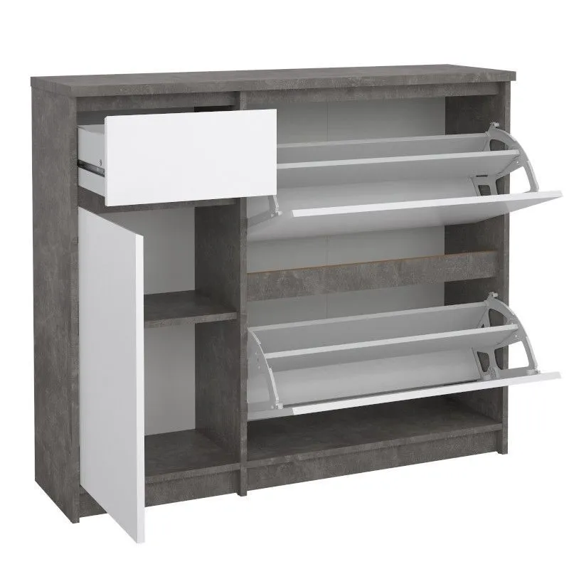 Jalatsikapp Naia 3u1s betoonhall/valge kõrgläige