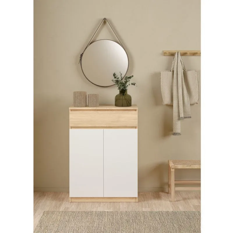 Jalatsikapp Naia 2u1s hickory/valge