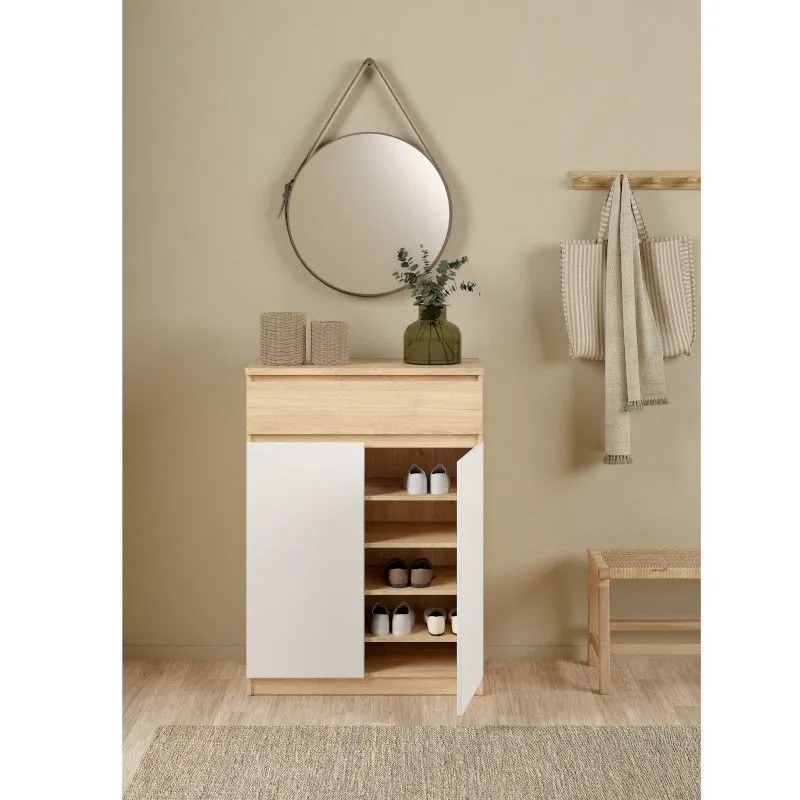 Jalatsikapp Naia 2u1s hickory/valge