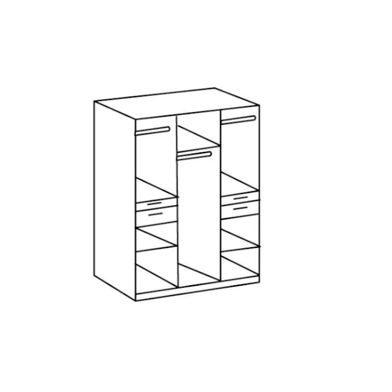 Riidekapp Koblenz tammeplank/grafiit