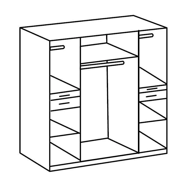 Riidekapp Koblenz tammeplank/grafiit