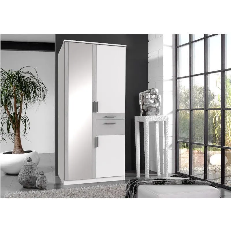 Riidekapp Koblenz valge/helehall