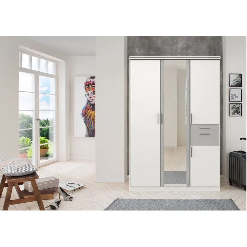 Riidekapp Koblenz valge/helehall