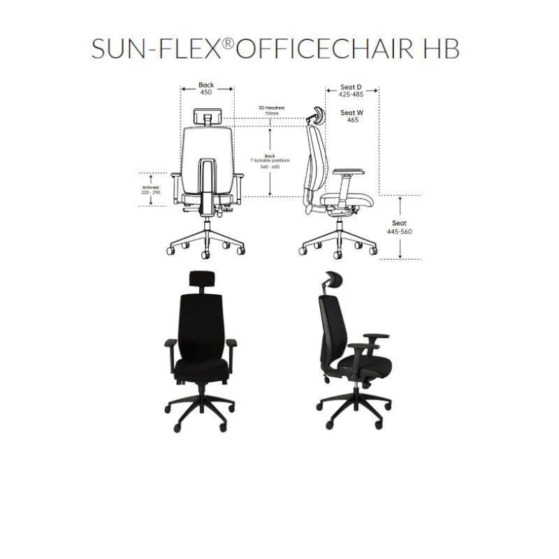 Sun-Flex töötool Hb must