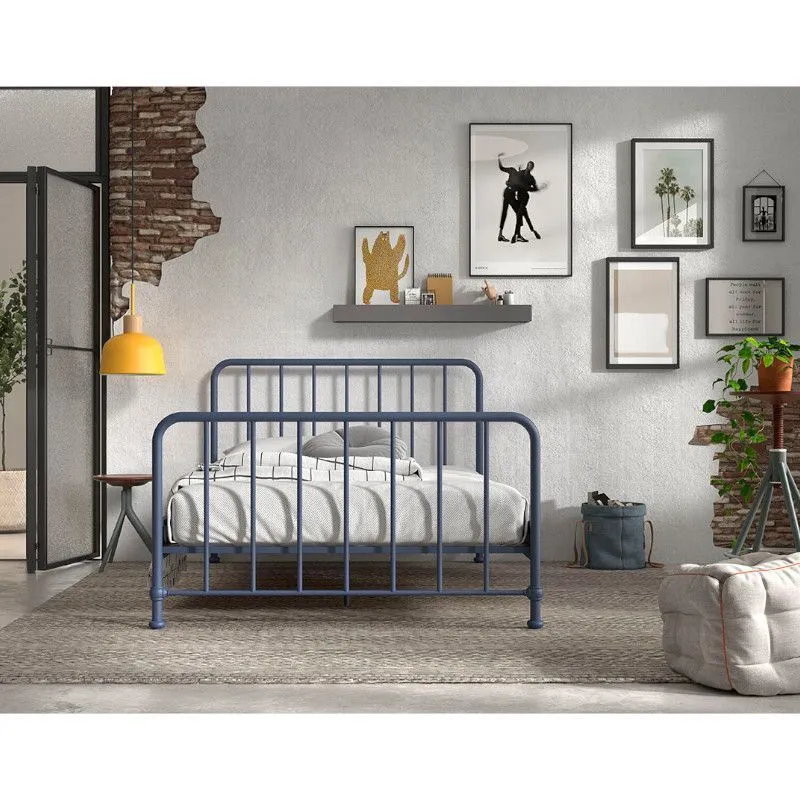 Voodi Bronxx 140x200 tumesinine