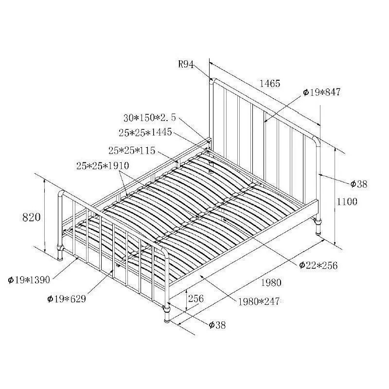 Voodi Bronxx 140x200 must
