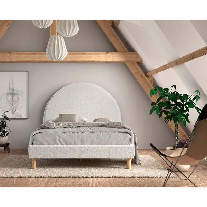 Voodi Moon 140x200 buklee valge