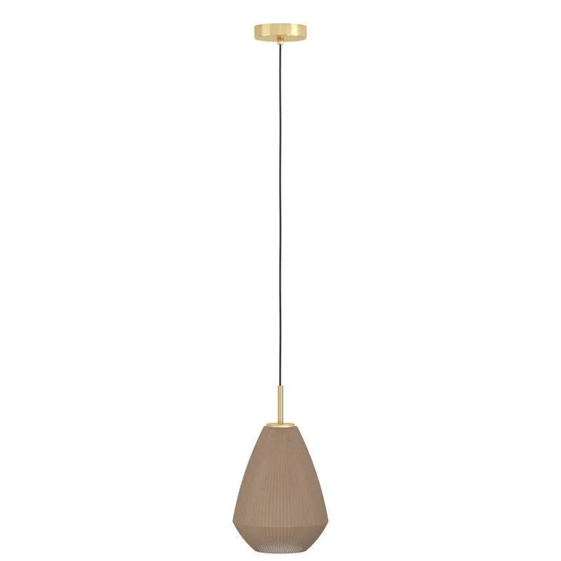 Ripplamp Eglo Caprarola messing/beež