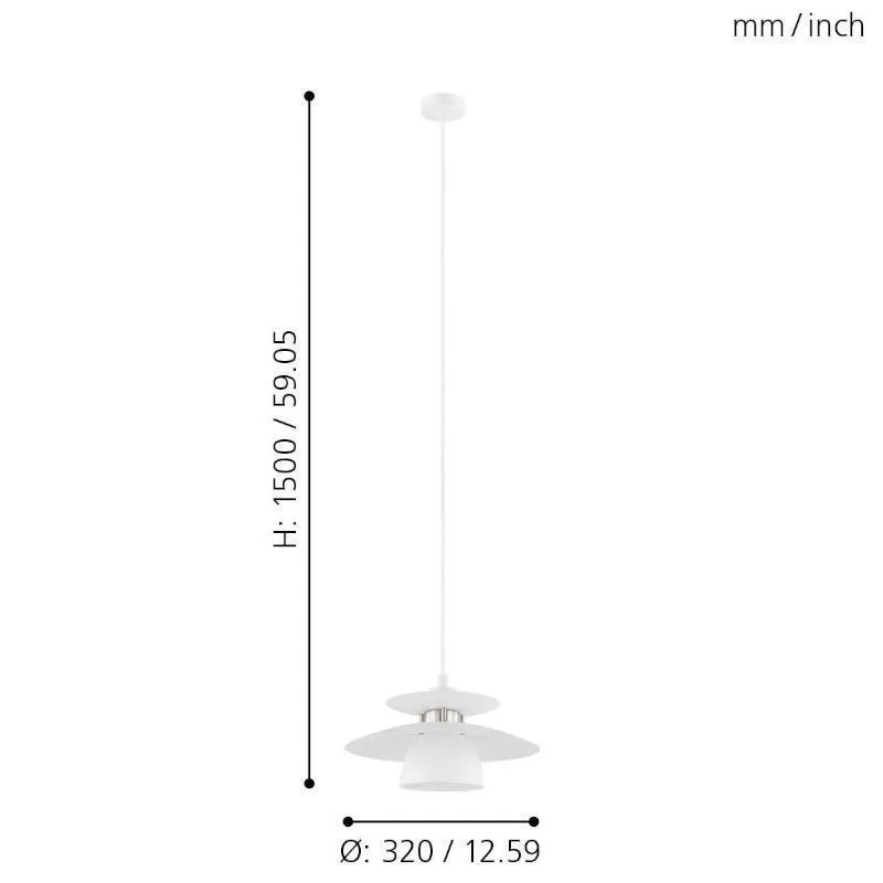 Ripplamp Eglo Brenda valge