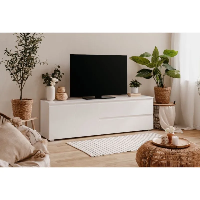 Tv-alus Capetown valge/kõrgläige