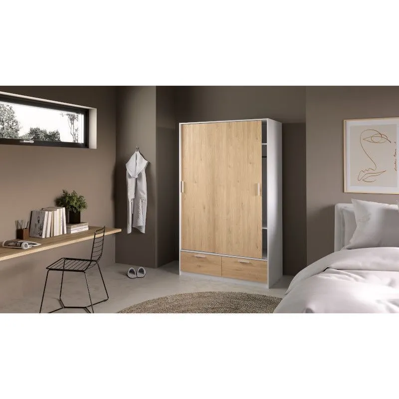 Riidekapp Line hickory/valge