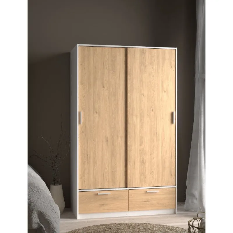 Riidekapp Line hickory/valge