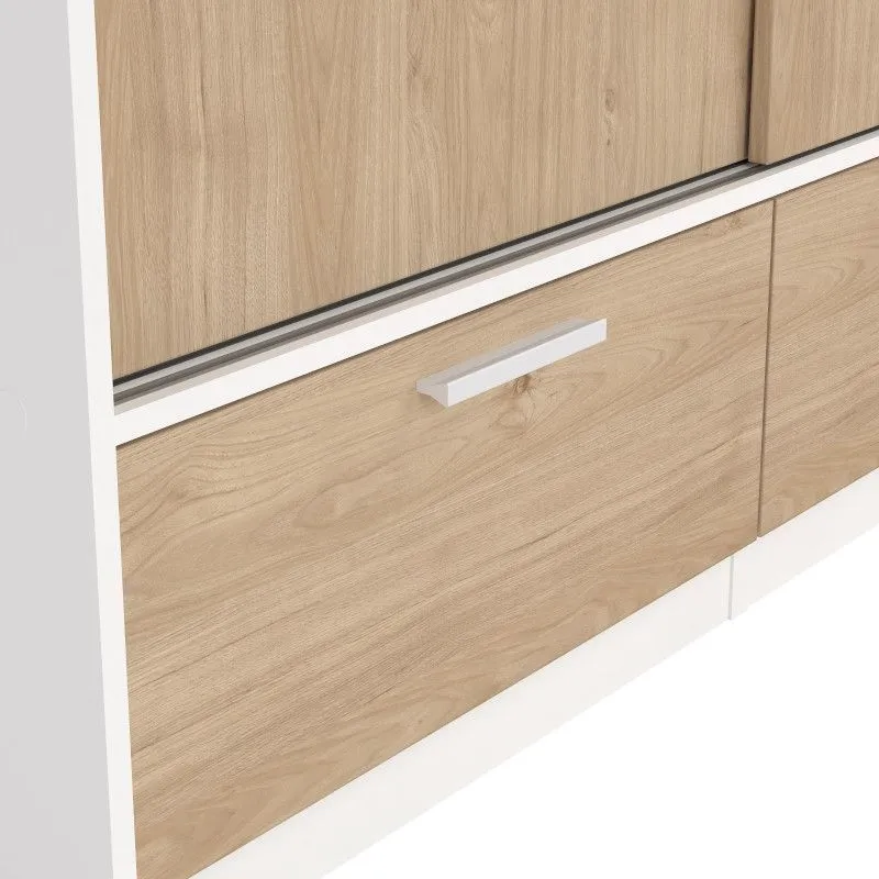 Riidekapp Line hickory/valge