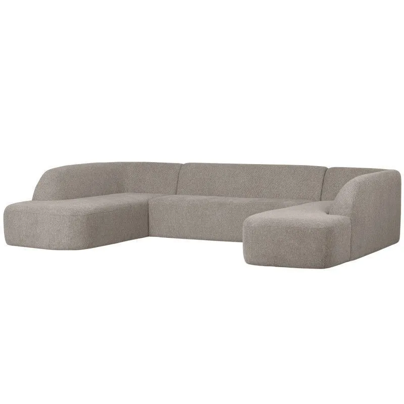 WOOOD U-kujuline diivan Sloping off white