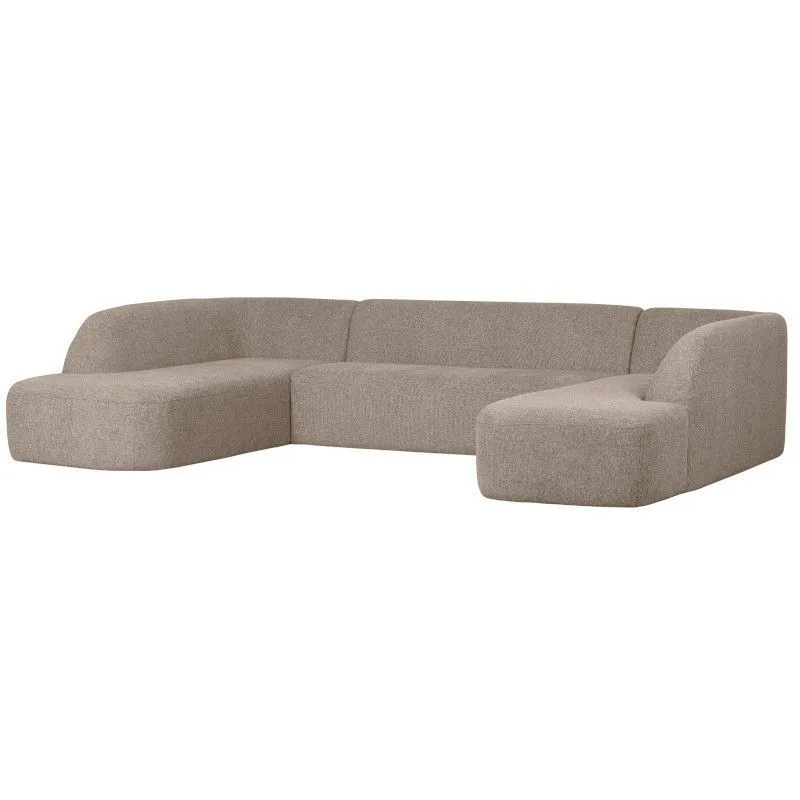 WOOOD U-kujuline diivan Sloping natural