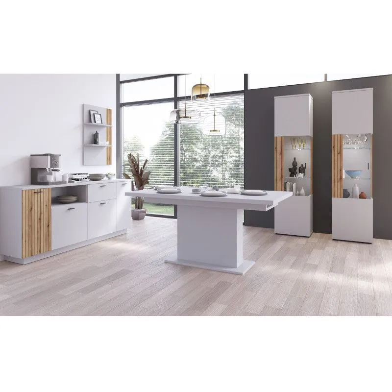Pikendatav söögilaud Alverno 160-200x90 helehall