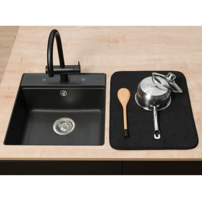 Nõudekuivatusmatt Maku 39x50 must