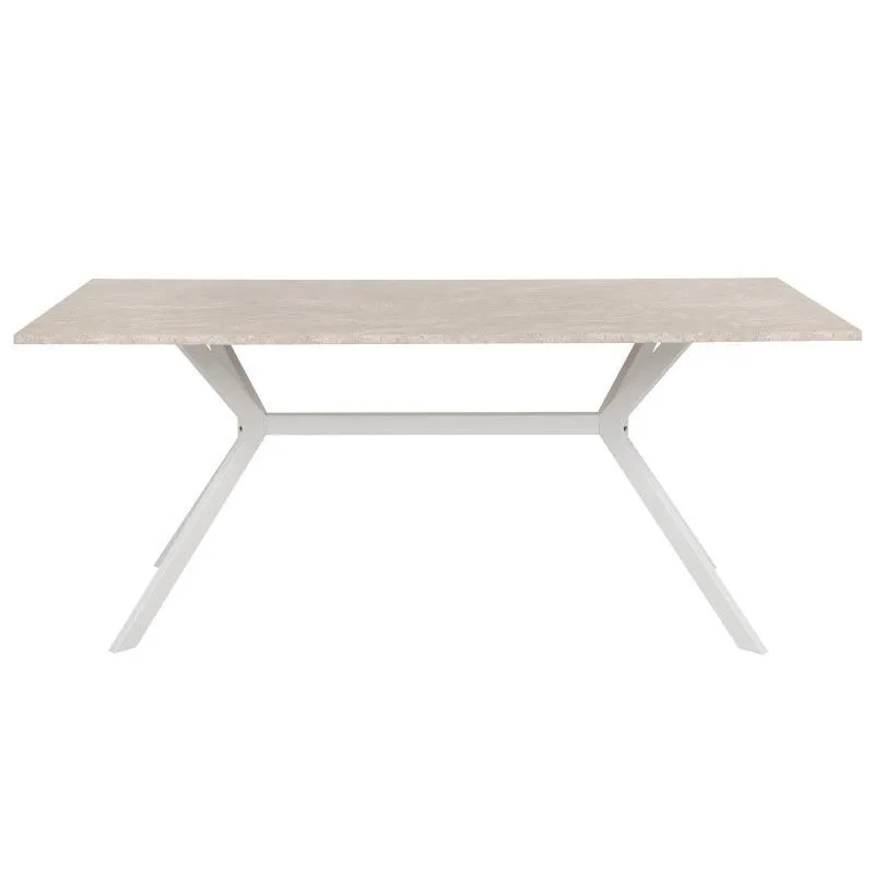 Söögilaud Onex 90x180 liivakivi/valge