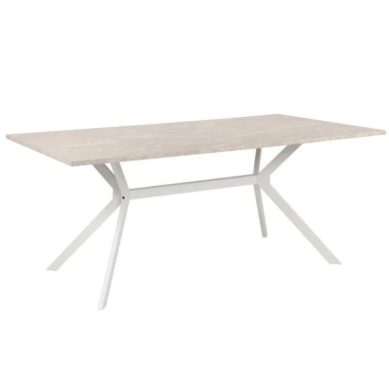 Söögilaud Onex 90x180 liivakivi/valge