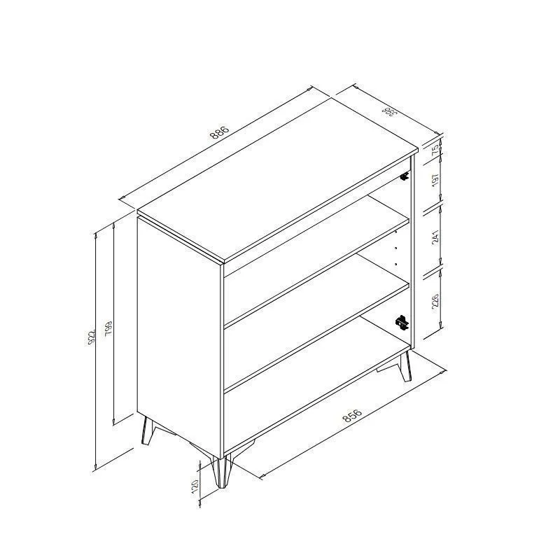 Kummut Bertrix 87x40 liivakivi/valge