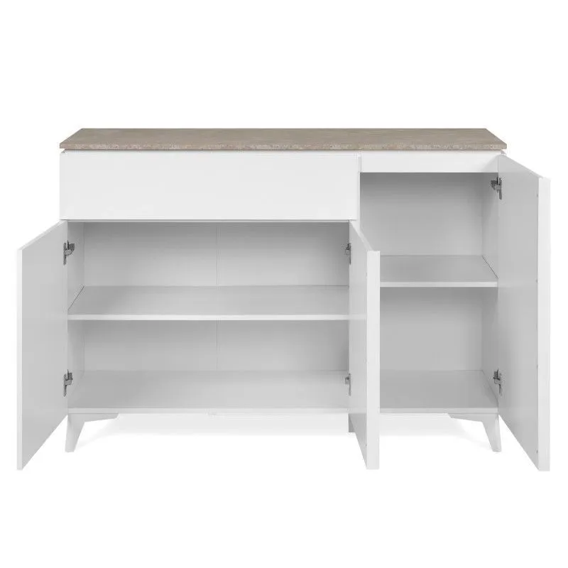Puhvetkummut Bertrix 133x40 liivakivi/valge