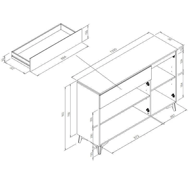 Puhvetkummut Bertrix 133x40 liivakivi/valge