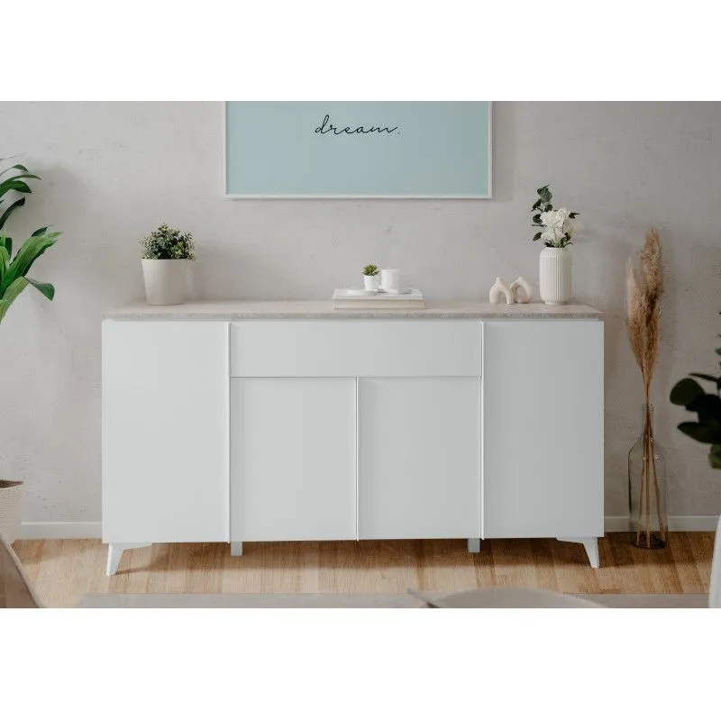 Puhvetkummut Bertrix 177x40 liivakivi/valge