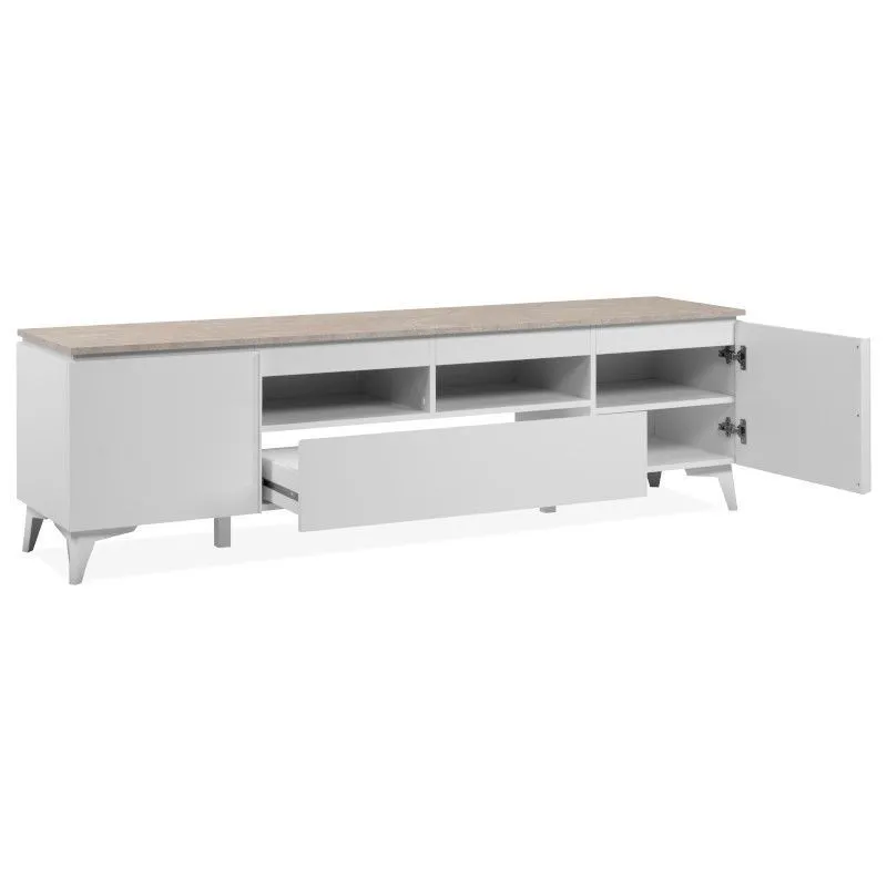 Tv-alus Bertrix 177x40 liivakivi/valge