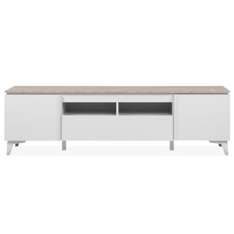 Tv-alus Bertrix 177x40 liivakivi/valge