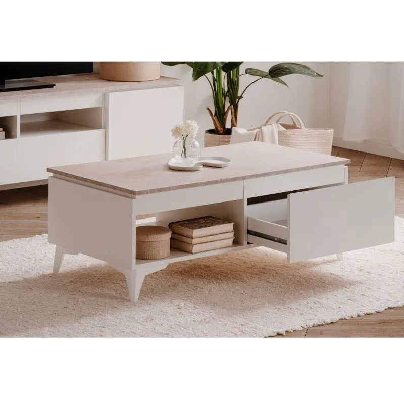 Diivanilaud Bertrix 100x55 liivakivi/valge