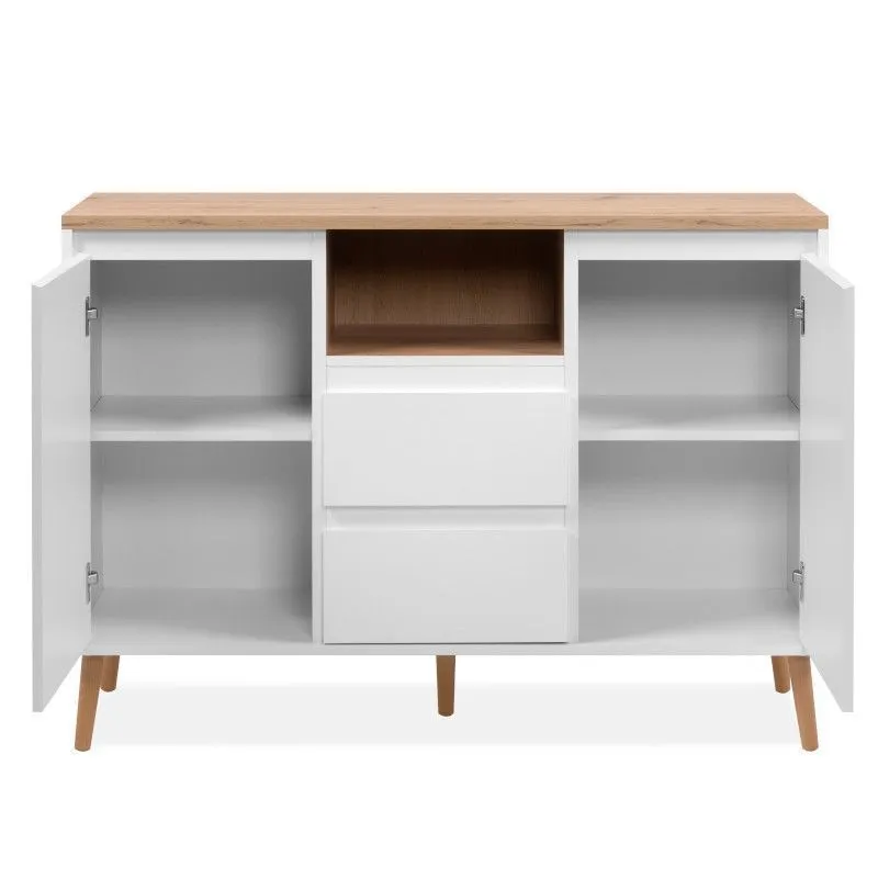Puhvetkummut Linz 2u2s valge/artisan tamm