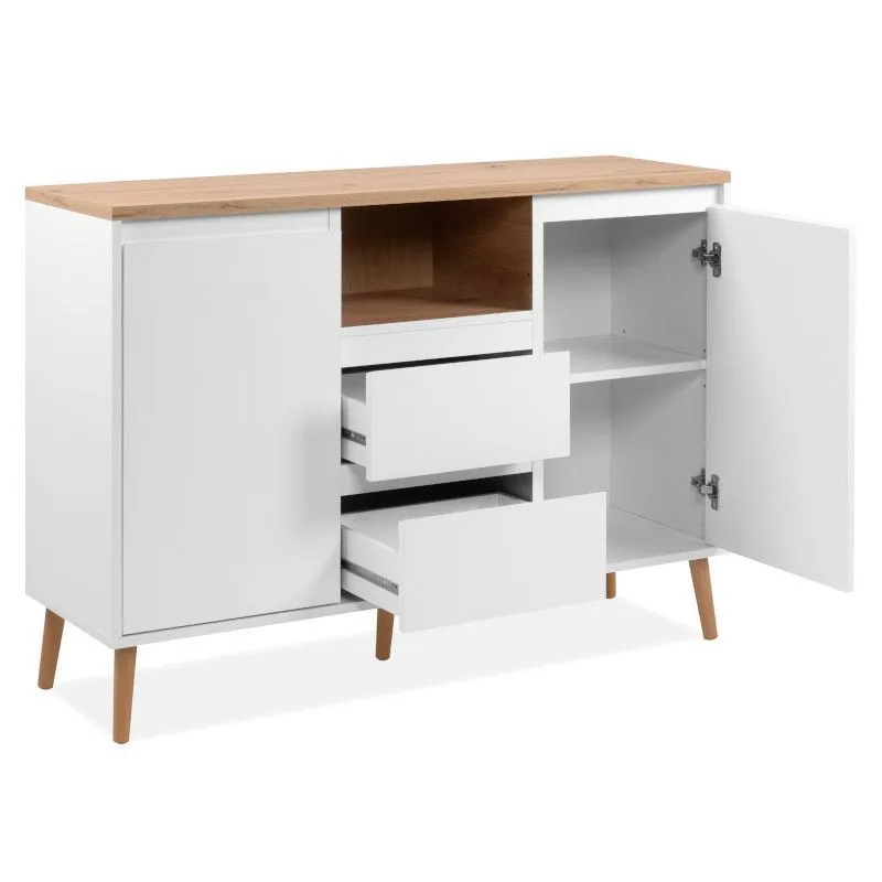 Puhvetkummut Linz 2u2s valge/artisan tamm