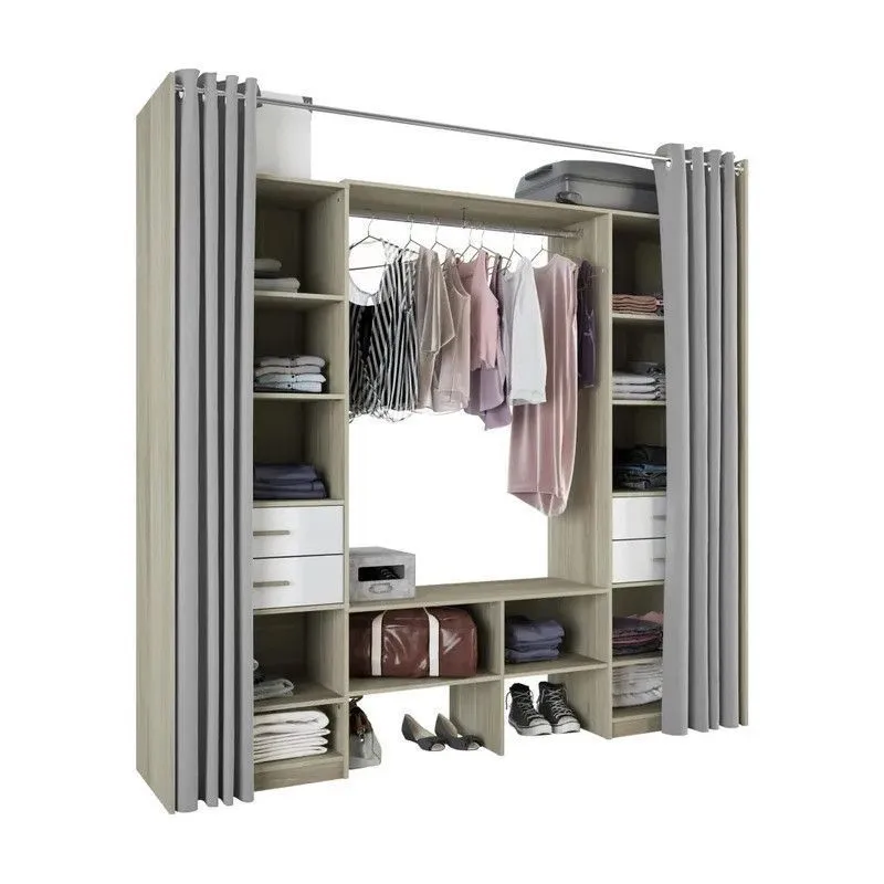 Garderoob Duo 220x50 dakota tamm/valge