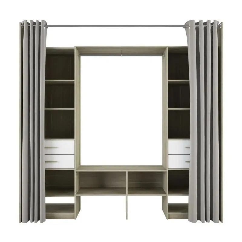 Garderoob Duo 220x50 dakota tamm/valge