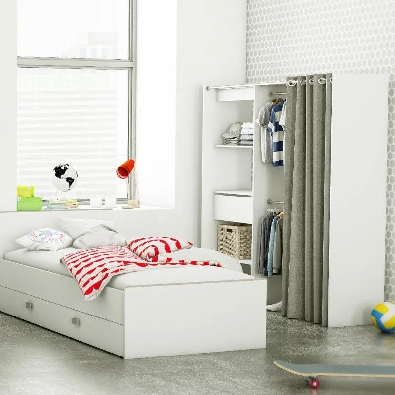 Pikendatav garderoob Chicago 168x50 valge