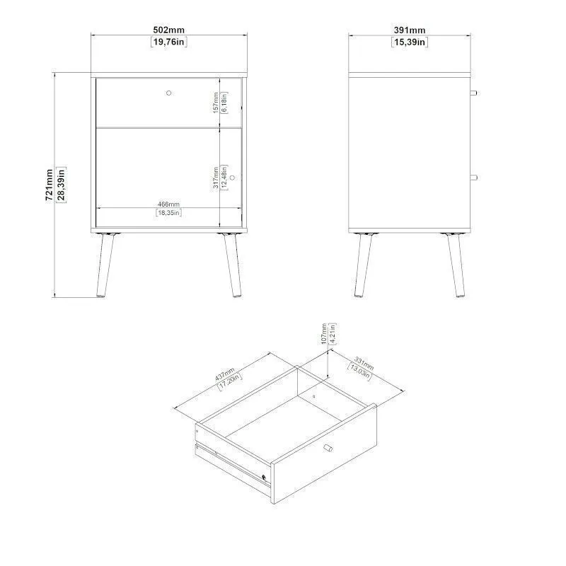Öökapp Bodo 50x39 valge