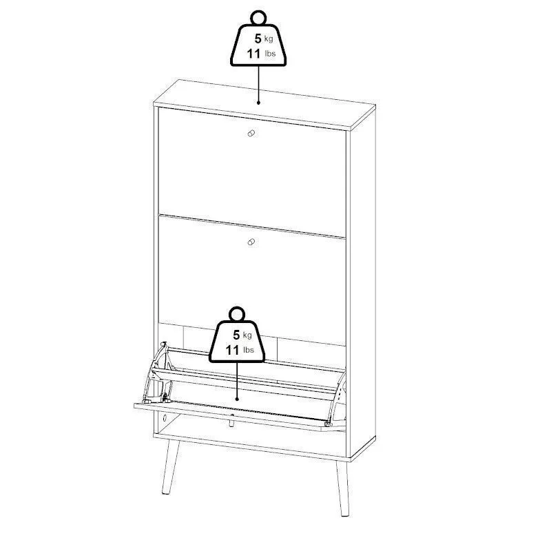 Jalanõudekapp Bodo 70x24 valge