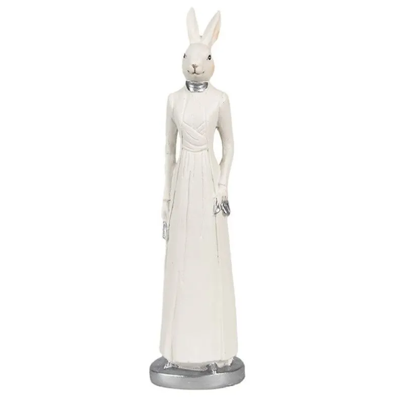 Dekoratiivne kuju Daam Jänes H20 valge