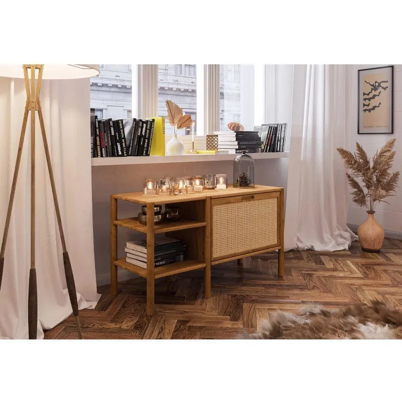 Riiul Rhett-Pl 115x46 õlitatud tamm/rotang