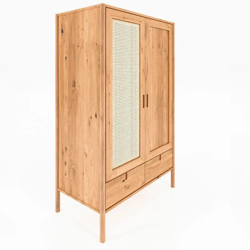 Riidekapp Rhett-Pl 109x60 õlitatud tamm/rotang