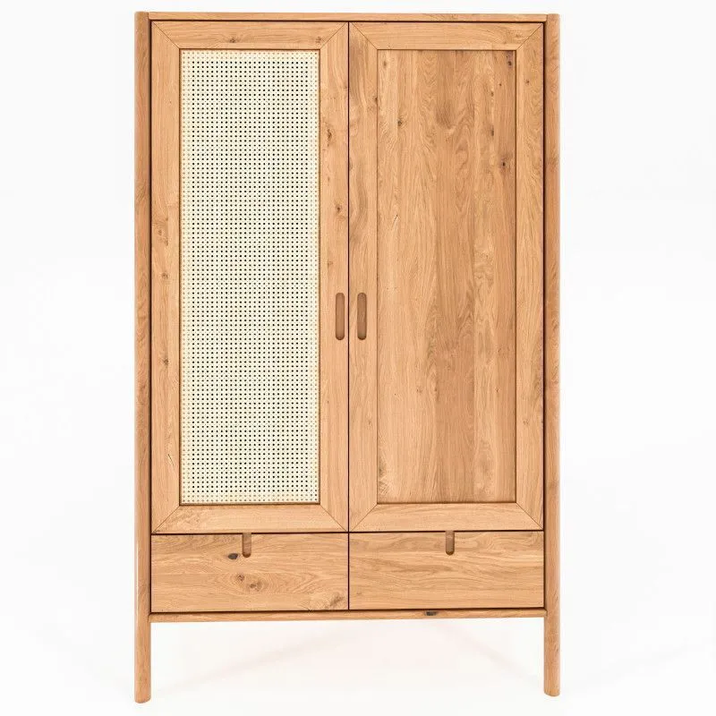 Riidekapp Rhett-Pl 109x60 õlitatud tamm/rotang