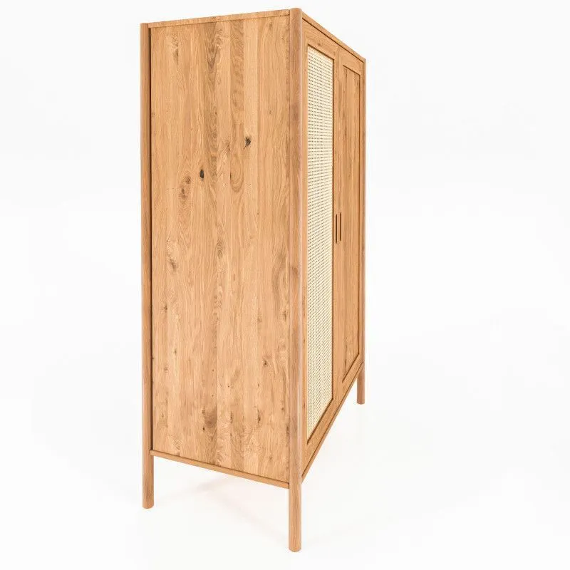 Riidekapp Rhett-Pl 109x60 õlitatud tamm/rotang