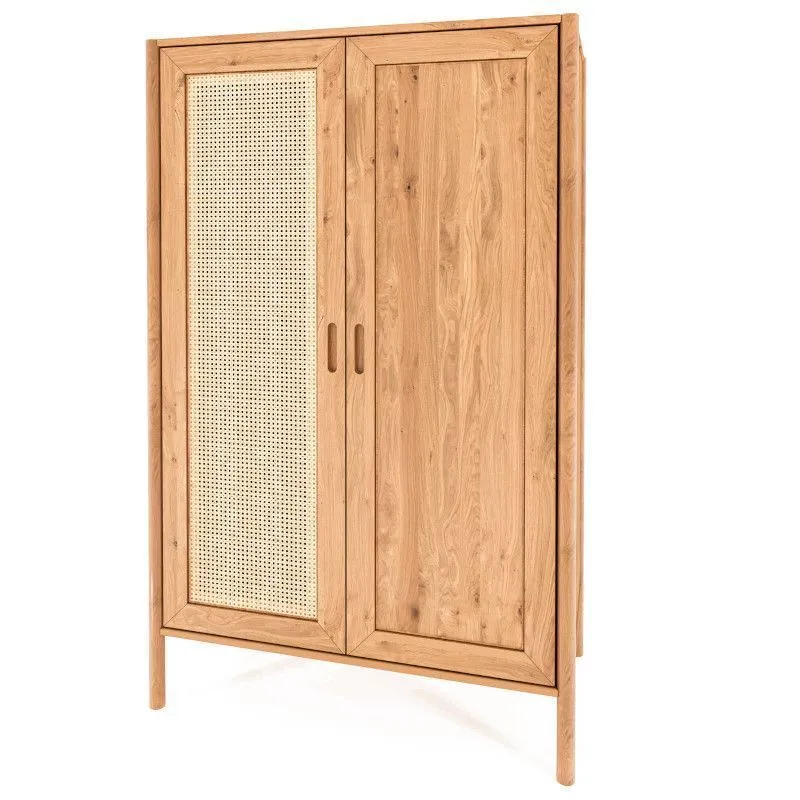 Riidekapp Rhett-Pl 109x60 õlitatud tamm/rotang