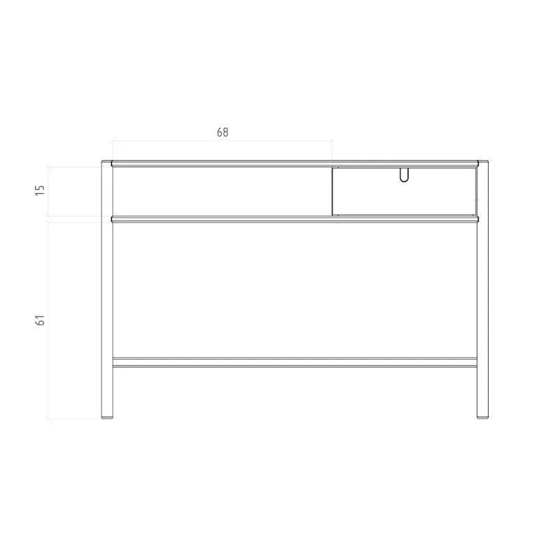 Konsoollaud Rhett-Pl 120x46 õlitatud tamm