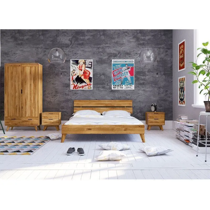 Voodi Rhett-Gr 2 140x200 õlitatud tamm