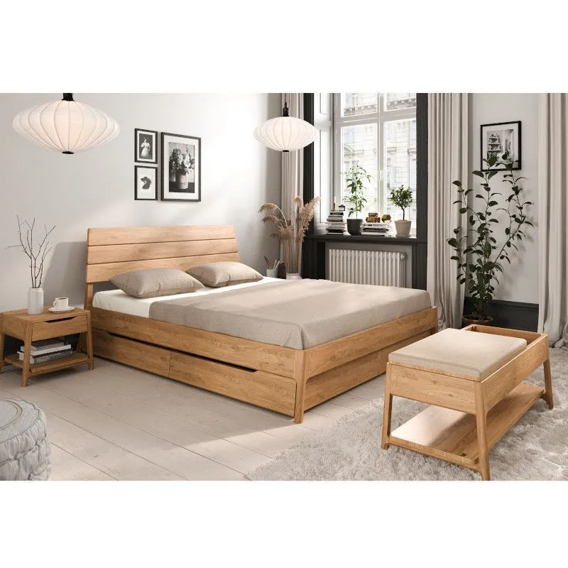 Voodi Rhett-Tw 180x200 õlitatud tamm